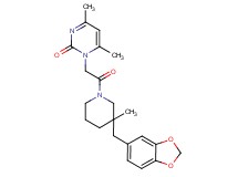 1-{2-[3-(1,3-benzodioxol-5-ylmethyl)-3-methylpiperidin-1-yl]-2-oxoethyl}-4,6-dimethylpyrimidin-2(1H)-one