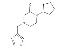 1-cyclopentyl-4-(1H-imidazol-4-ylmethyl)piperazin-2-one