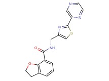 N-[(2-pyrazin-2-yl-1,3-thiazol-4-yl)methyl]-2,3-dihydro-1-benzofuran-7-carboxamide