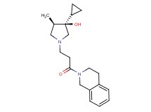 (3R*,4R*)-3-cyclopropyl-1-[3-(3,4-dihydro-2(1H)-isoquinolinyl)-3-oxopropyl]-4-methyl-3-pyrrolidinol