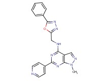 1-methyl-N-[(5-phenyl-1,3,4-oxadiazol-2-yl)methyl]-6-(4-pyridinyl)-1H-pyrazolo[3,4-d]pyrimidin-4-amine