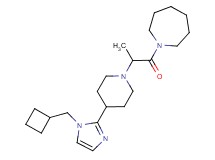 1-(2-{4-[1-(cyclobutylmethyl)-1H-imidazol-2-yl]-1-piperidinyl}propanoyl)azepane