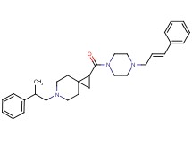 1-({4-[(2E)-3-phenyl-2-propen-1-yl]-1-piperazinyl}carbonyl)-6-(2-phenylpropyl)-6-azaspiro[2.5]octane