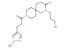 2-(3-hydroxypropyl)-9-[3-(1-methyl-1H-pyrazol-4-yl)propanoyl]-2,9-diazaspiro[5.5]undecan-3-one