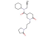 N-cyclohexyl-6-oxo-1-[3-(2-oxo-1-pyrrolidinyl)propyl]-N-2-propyn-1-yl-3-piperidinecarboxamide
