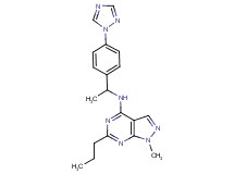 1-methyl-6-propyl-N-{1-[4-(1H-1,2,4-triazol-1-yl)phenyl]ethyl}-1H-pyrazolo[3,4-d]pyrimidin-4-amine