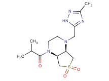(4aR*,7aS*)-1-isobutyryl-4-[(3-methyl-1H-1,2,4-triazol-5-yl)methyl]octahydrothieno[3,4-b]pyrazine 6,6-dioxide