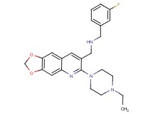 1-[6-(4-ethyl-1-piperazinyl)[1,3]dioxolo[4,5-g]quinolin-7-yl]-N-(3-fluorobenzyl)methanamine