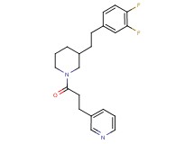 3-(3-{3-[2-(3,4-difluorophenyl)ethyl]-1-piperidinyl}-3-oxopropyl)pyridine