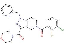 5-(3-chloro-2-fluorobenzoyl)-3-(4-morpholinylcarbonyl)-1-(2-pyridinylmethyl)-4,5,6,7-tetrahydro-1H-pyrazolo[4,3-c]pyridine