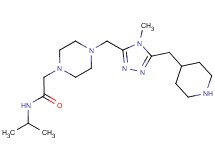 N-isopropyl-2-(4-{[4-methyl-5-(piperidin-4-ylmethyl)-4H-1,2,4-triazol-3-yl]methyl}piperazin-1-yl)acetamide