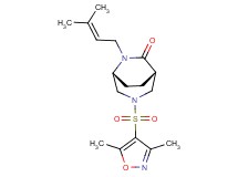 (1S*,5R*)-3-[(3,5-dimethyl-4-isoxazolyl)sulfonyl]-6-(3-methyl-2-buten-1-yl)-3,6-diazabicyclo[3.2.2]nonan-7-one