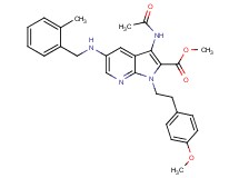 methyl 3-(acetylamino)-1-[2-(4-methoxyphenyl)ethyl]-5-[(2-methylbenzyl)amino]-1H-pyrrolo[2,3-b]pyridine-2-carboxylate