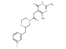 5-{2-[2-(3-fluorobenzyl)-4-morpholinyl]-2-oxoethyl}-2,6-dimethyl-4(3H)-pyrimidinone