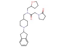 N-{[1-(2,3-dihydro-1H-inden-2-yl)-4-piperidinyl]methyl}-2-(2-oxo-1-pyrrolidinyl)-N-(tetrahydro-2-furanylmethyl)acetamide
