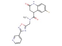 6-fluoro-N-methyl-2-oxo-N-{[3-(3-pyridinyl)-1,2,4-oxadiazol-5-yl]methyl}-1,2,3,4-tetrahydro-4-quinolinecarboxamide