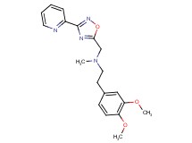 2-(3,4-dimethoxyphenyl)-N-methyl-N-{[3-(2-pyridinyl)-1,2,4-oxadiazol-5-yl]methyl}ethanamine