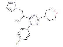 1-(4-fluorophenyl)-5-[1-methyl-2-(1H-pyrazol-1-yl)ethyl]-3-(tetrahydro-2H-pyran-4-yl)-1H-1,2,4-triazole