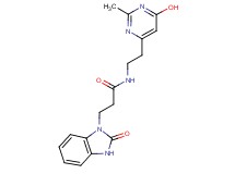 N-[2-(6-hydroxy-2-methylpyrimidin-4-yl)ethyl]-3-(2-oxo-2,3-dihydro-1H-benzimidazol-1-yl)propanamide