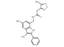 N-[(3,5-dimethyl-2-phenyl-1H-indol-7-yl)methyl]-2-(4-methyl-1,2,5-oxadiazol-3-yl)acetamide