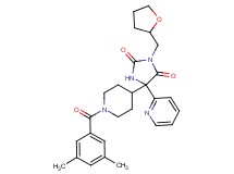 5-[1-(3,5-dimethylbenzoyl)-4-piperidinyl]-5-(2-pyridinyl)-3-(tetrahydro-2-furanylmethyl)-2,4-imidazolidinedione