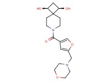 (1R*,3S*)-7-[5-(4-morpholinylmethyl)-3-furoyl]-7-azaspiro[3.5]nonane-1,3-diol