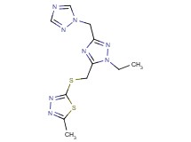 2-({[1-ethyl-3-(1H-1,2,4-triazol-1-ylmethyl)-1H-1,2,4-triazol-5-yl]methyl}thio)-5-methyl-1,3,4-thiadiazole