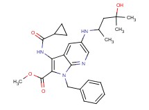 methyl 1-benzyl-3-[(cyclopropylcarbonyl)amino]-5-[(3-hydroxy-1,3-dimethylbutyl)amino]-1H-pyrrolo[2,3-b]pyridine-2-carboxylate