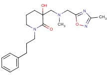 3-hydroxy-3-({methyl[(3-methyl-1,2,4-oxadiazol-5-yl)methyl]amino}methyl)-1-(3-phenylpropyl)piperidin-2-one
