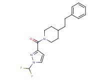 1-{[1-(difluoromethyl)-1H-pyrazol-3-yl]carbonyl}-4-(2-phenylethyl)piperidine