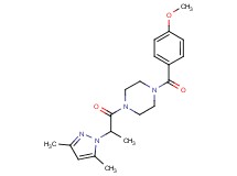 1-[2-(3,5-dimethyl-1H-pyrazol-1-yl)propanoyl]-4-(4-methoxybenzoyl)piperazine