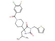 5-[1-(3-chloro-4-fluorobenzoyl)-4-piperidinyl]-5-isobutyl-3-(2-thienylmethyl)-2,4-imidazolidinedione