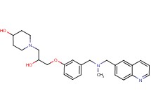 1-[2-hydroxy-3-(3-{[methyl(6-quinolinylmethyl)amino]methyl}phenoxy)propyl]-4-piperidinol