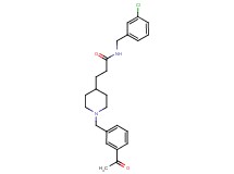 3-[1-(3-acetylbenzyl)-4-piperidinyl]-N-(3-chlorobenzyl)propanamide