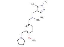 1-[4-methoxy-3-(pyrrolidin-1-ylmethyl)phenyl]-N-methyl-N-[(1,3,5-trimethyl-1H-pyrazol-4-yl)methyl]methanamine