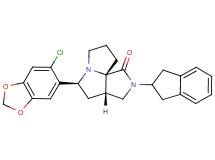(3aS*,5S*,9aS*)-5-(6-chloro-1,3-benzodioxol-5-yl)-2-(2,3-dihydro-1H-inden-2-yl)hexahydro-7H-pyrrolo[3,4-g]pyrrolizin-1(2H)-one