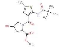 methyl (2S*,4R*)-1-({2-[(2,2-dimethylpropanoyl)amino]-5-methyl-3-thienyl}carbonyl)-4-hydroxypyrrolidine-2-carboxylate