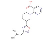 4-[3-(3-isobutyl-1,2,4-oxadiazol-5-yl)piperidin-1-yl]pyrimidine-5-carboxylic acid