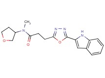 3-[5-(1H-indol-2-yl)-1,3,4-oxadiazol-2-yl]-N-methyl-N-(tetrahydro-3-furanyl)propanamide