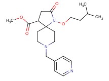 methyl 1-(3-methylbutoxy)-2-oxo-8-(4-pyridinylmethyl)-1,8-diazaspiro[4.5]decane-4-carboxylate