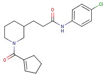 N-(4-chlorophenyl)-3-[1-(1-cyclopenten-1-ylcarbonyl)-3-piperidinyl]propanamide