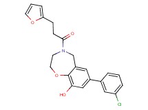 7-(3-chlorophenyl)-4-[3-(2-furyl)propanoyl]-2,3,4,5-tetrahydro-1,4-benzoxazepin-9-ol