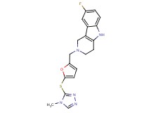 8-fluoro-2-({5-[(4-methyl-4H-1,2,4-triazol-3-yl)thio]-2-furyl}methyl)-2,3,4,5-tetrahydro-1H-pyrido[4,3-b]indole