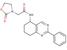 2-(2-oxo-1,3-oxazolidin-3-yl)-N-(2-phenyl-5,6,7,8-tetrahydro-5-quinazolinyl)acetamide