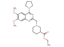 ethyl 1-{[6,7-dimethoxy-4-(1-pyrrolidinyl)-2-quinazolinyl]methyl}-3-piperidinecarboxylate