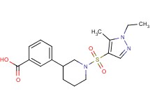 3-{1-[(1-ethyl-5-methyl-1H-pyrazol-4-yl)sulfonyl]piperidin-3-yl}benzoic acid