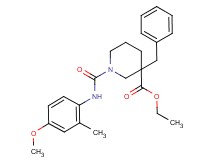 ethyl 3-benzyl-1-{[(4-methoxy-2-methylphenyl)amino]carbonyl}-3-piperidinecarboxylate