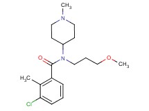 3-chloro-N-(3-methoxypropyl)-2-methyl-N-(1-methyl-4-piperidinyl)benzamide