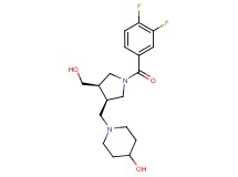 1-{[(3R*,4R*)-1-(3,4-difluorobenzoyl)-4-(hydroxymethyl)pyrrolidin-3-yl]methyl}piperidin-4-ol