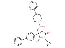3-(4-biphenylyl)-1-cyclopropyl-3-{2-oxo-2-[4-(2-pyridinyl)-1-piperazinyl]ethyl}-2,5-pyrrolidinedione